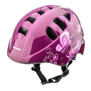 Kask rowerowy Meteor KS08 Pink Butterflies 24900-24901