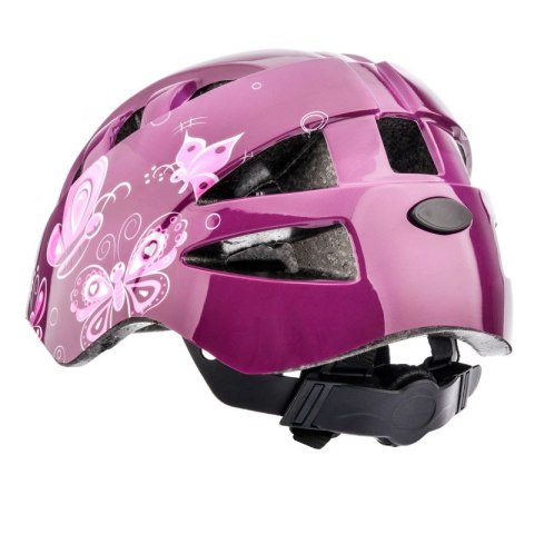 Kask rowerowy Meteor KS08 Pink Butterflies 24900-24901