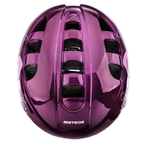 Kask rowerowy Meteor KS08 Pink Butterflies 24900-24901
