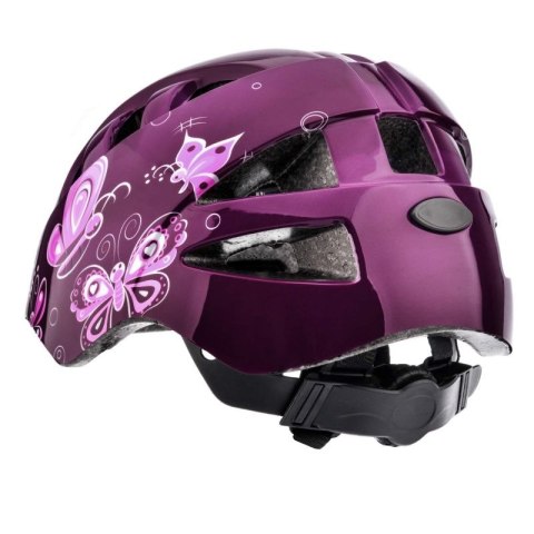 Kask rowerowy Meteor KS08 Pink Butterflies 24900-24901