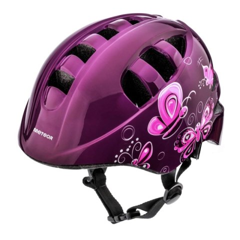 Kask rowerowy Meteor KS08 Pink Butterflies 24900-24901
