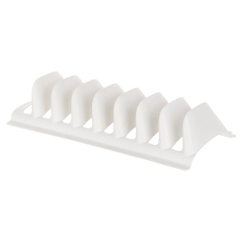 Stojak na pokrywki i talerze biały 30x13,5x6 cm