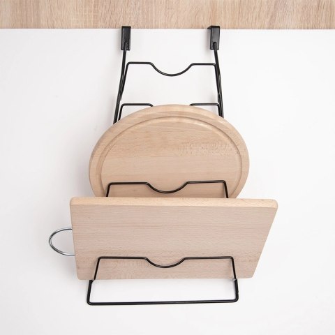 Wieszak na pokrywki metalowy czarny RADKA