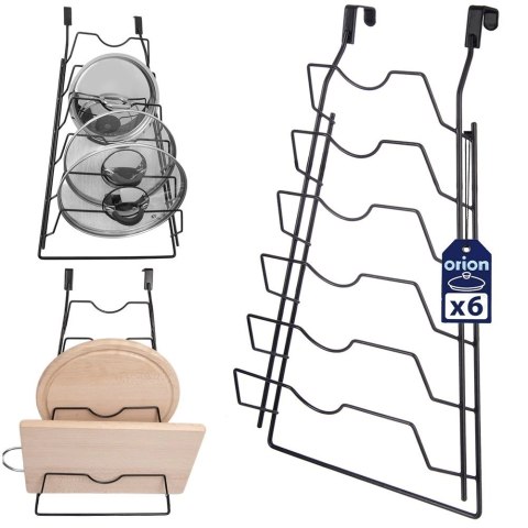 Wieszak na pokrywki metalowy czarny RADKA