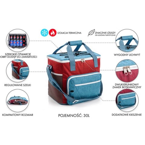 Torba termiczna Meteor Frosty 30 l żółty/morski