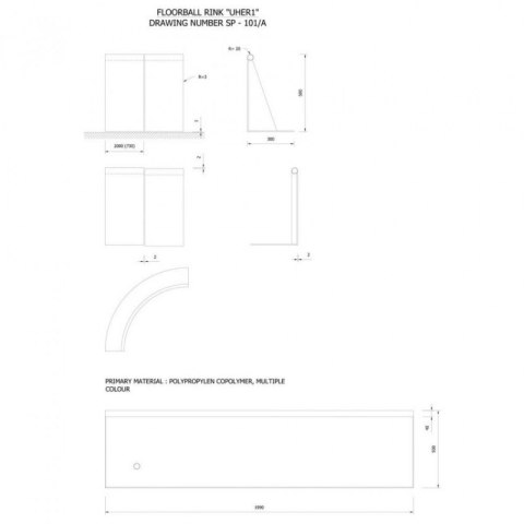 Banda TEMPISH Floorball 20x10m
