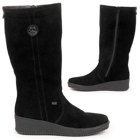 Kozaki wodoodporne nubuk ocieplane owczą wełną Rieker W R237