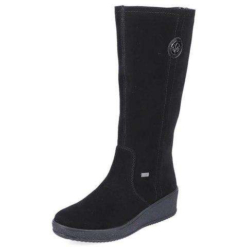 Kozaki wodoodporne nubuk ocieplane owczą wełną Rieker W R237