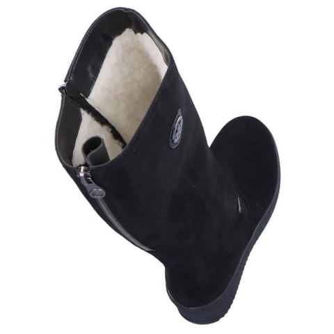 Kozaki wodoodporne nubuk ocieplane owczą wełną Rieker W R237