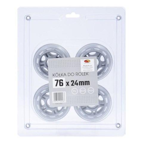 Kółka do rolek SMJ sport BS 76x24mm 4szt.