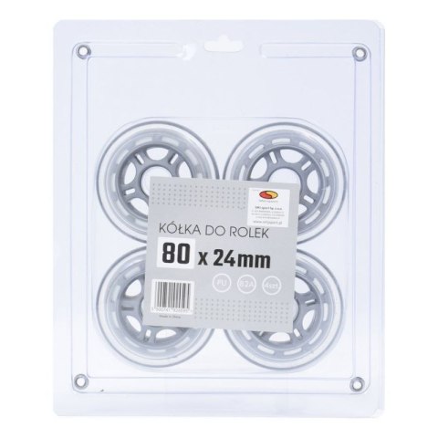 Kółka do rolek SMJ sport BS 80x24mm 4szt.