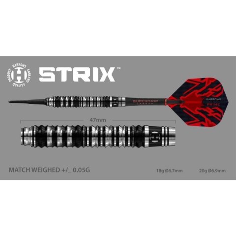 Rzutki Harrows Strix 90% Softip
