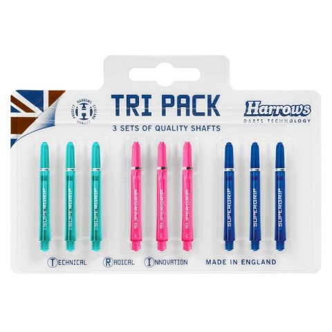 Shafty Harrows TRI PACK Supergrip 3x3 kolorowe