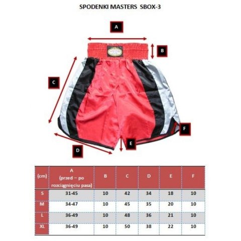 (P) Spodenki bokserskie MASTERS - SBOX-3 XL