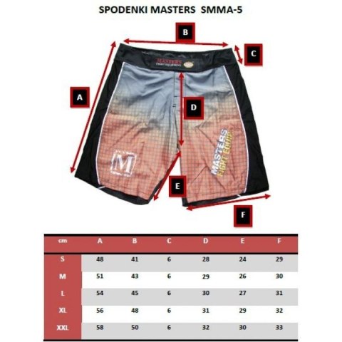 Spodenki do MMA MASTERS - SMMA-5 PROMOCJA