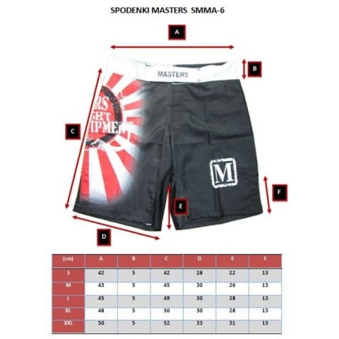Spodenki do MMA MASTERS - SMMA-6