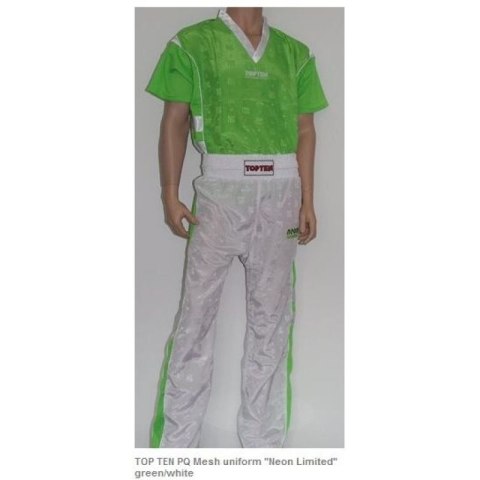 Strój do kickboxingu TOP TEN NEON zielono-biały