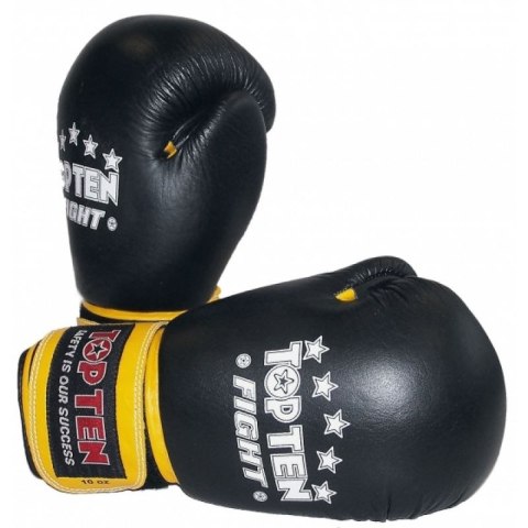 (W) Rękawice bokserskie TOP TEN FIGHT RTT-2 10 oz czarno-żółte