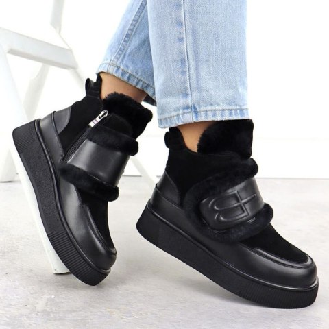 Botki ocieplane Potocki W WOL90A czarne