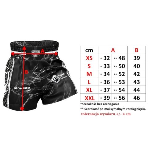 Spodenki treningowe MASTERS ST-MARBLE czarne