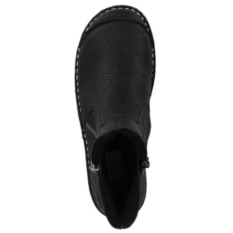 Komfortowe botki ocieplane Rieker W RKR612 czarne