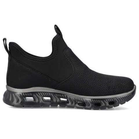 Półbuty komfortowe za kostkę wsuwane Rieker W RKR616 czarne