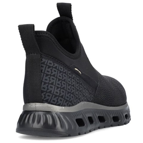 Półbuty komfortowe za kostkę wsuwane Rieker W RKR616 czarne