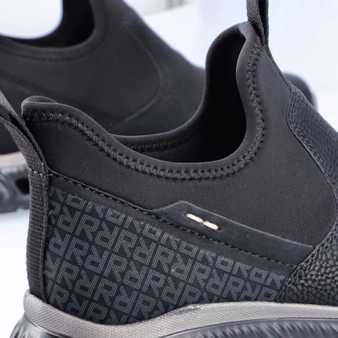 Półbuty komfortowe za kostkę wsuwane Rieker W RKR616 czarne