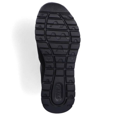 Półbuty komfortowe za kostkę wsuwane Rieker W RKR616 czarne
