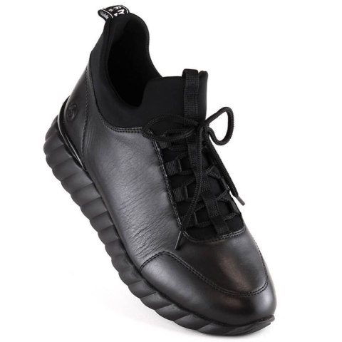 Skórzane półbuty Rieker W RKR611B czarne