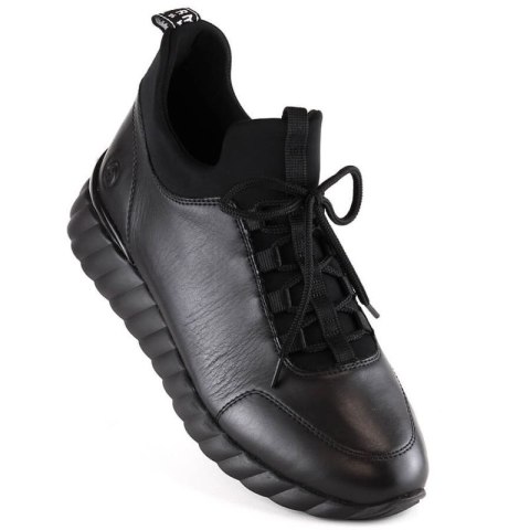 Skórzane półbuty Rieker W RKR611B czarne