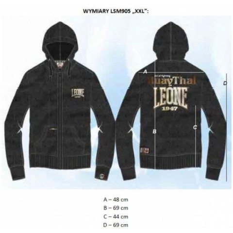 Bluza męska LEONE LSM905/S16 czarna XXL