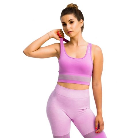GymHero Stripes Bra BRA-MAUVE Fioletowe L