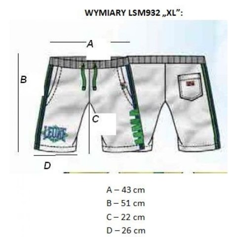Spodenki męskie LEONE LSM932/S16 białe "XL"