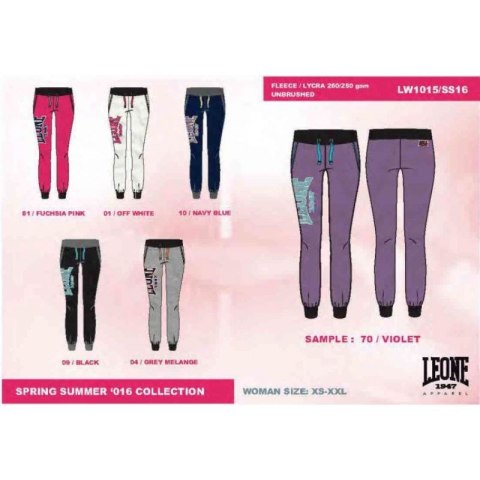 Spodnie długie damskie LEONE LW1015/S16 szare "M"