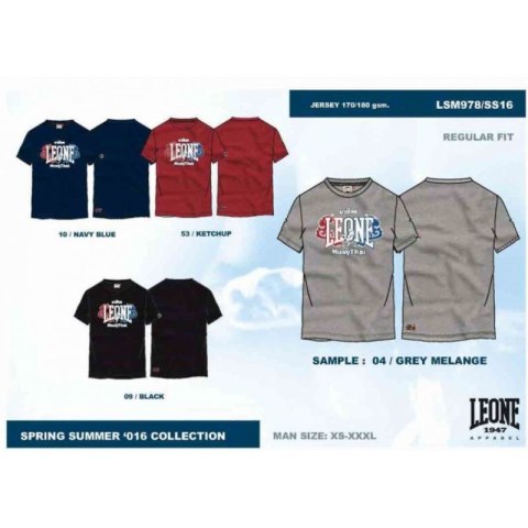 T-shirt męski LEONE LSM978/S16 czarny "M"