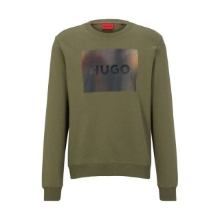 Bluza męska Hugo Boss z bawełaninej dzianiny z nadrukiem zielona (50488906-345)
