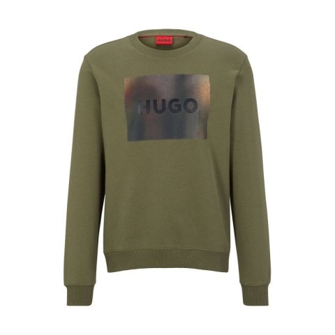 Bluza męska Hugo Boss z bawełaninej dzianiny z nadrukiem zielona (50488906-345)
