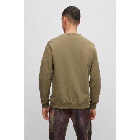 Bluza męska Hugo Boss z bawełaninej dzianiny z nadrukiem zielona (50488906-345)