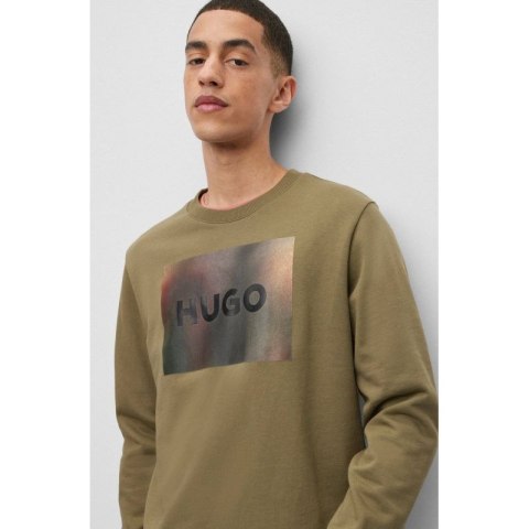 Bluza męska Hugo Boss z bawełaninej dzianiny z nadrukiem zielona (50488906-345)