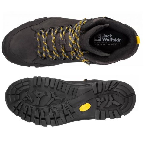 Buty trekkingowe męskie Jack Wolfskin REBELLION TEXAPORE MID M phantom / burly yellow XT (4051171_6357)