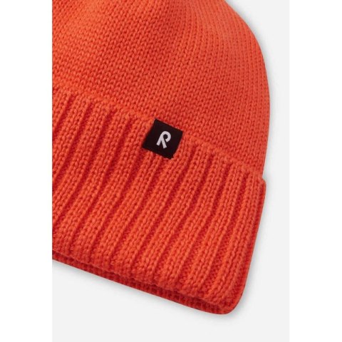 Czapka zimowa dziecięca Reima Beanie Kalotti Red Orange Junior z certyfikowanej wełny pomarańczowa (5300232A-2820)