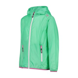 Kurtka dziecięca wodoodporna CMP Kid G Jacket Rain Fix Hood lekka zielona (3X53255-E306)