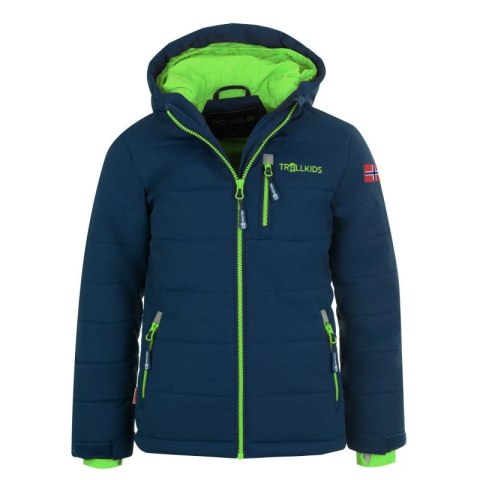 Kurtka narciarska dziecięca Trollkids Kids Hemsedal Snow Jacket XT navy z odblaskami granatowa (513-100)