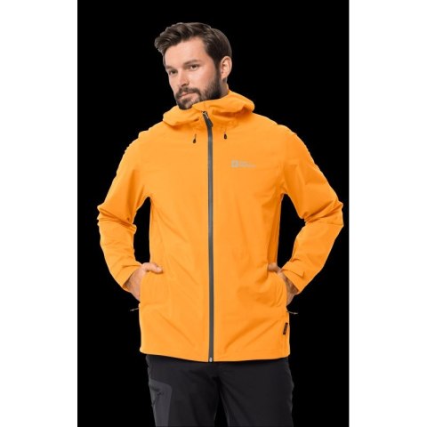 Kurtka przeciwdeszczowa męska Jack Wolfskin HIGHEST PEAK JACKET M orange pop (1115131_3087)