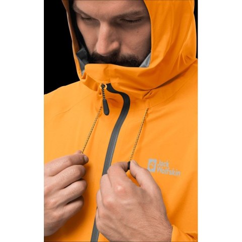 Kurtka przeciwdeszczowa męska Jack Wolfskin HIGHEST PEAK JACKET M orange pop (1115131_3087)