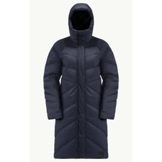 Kurtka zimowa damska Jack Wolfskin MARIENPLATZ COAT W night blue Down Insulated granatowa (1206971_1010)