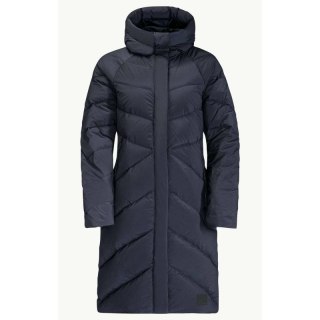 Kurtka zimowa damska Jack Wolfskin MARIENPLATZ COAT W night blue Down Insulated granatowa (1206971_1010)