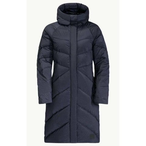 Kurtka zimowa damska Jack Wolfskin MARIENPLATZ COAT W night blue Down Insulated granatowa (1206971_1010)