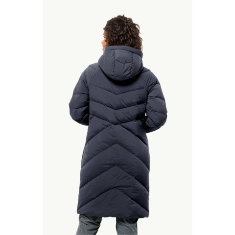 Kurtka zimowa damska Jack Wolfskin MARIENPLATZ COAT W night blue Down Insulated granatowa (1206971_1010)